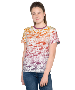 Rainbow Tiki girls crew neck t-shirt