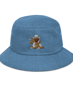 Meditating Joe Denim bucket hat