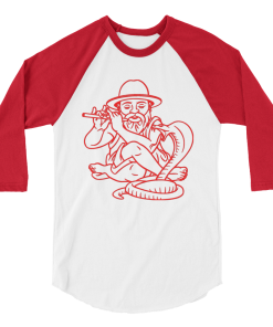 3/4 sleeve raglan shirt Meditating Joe